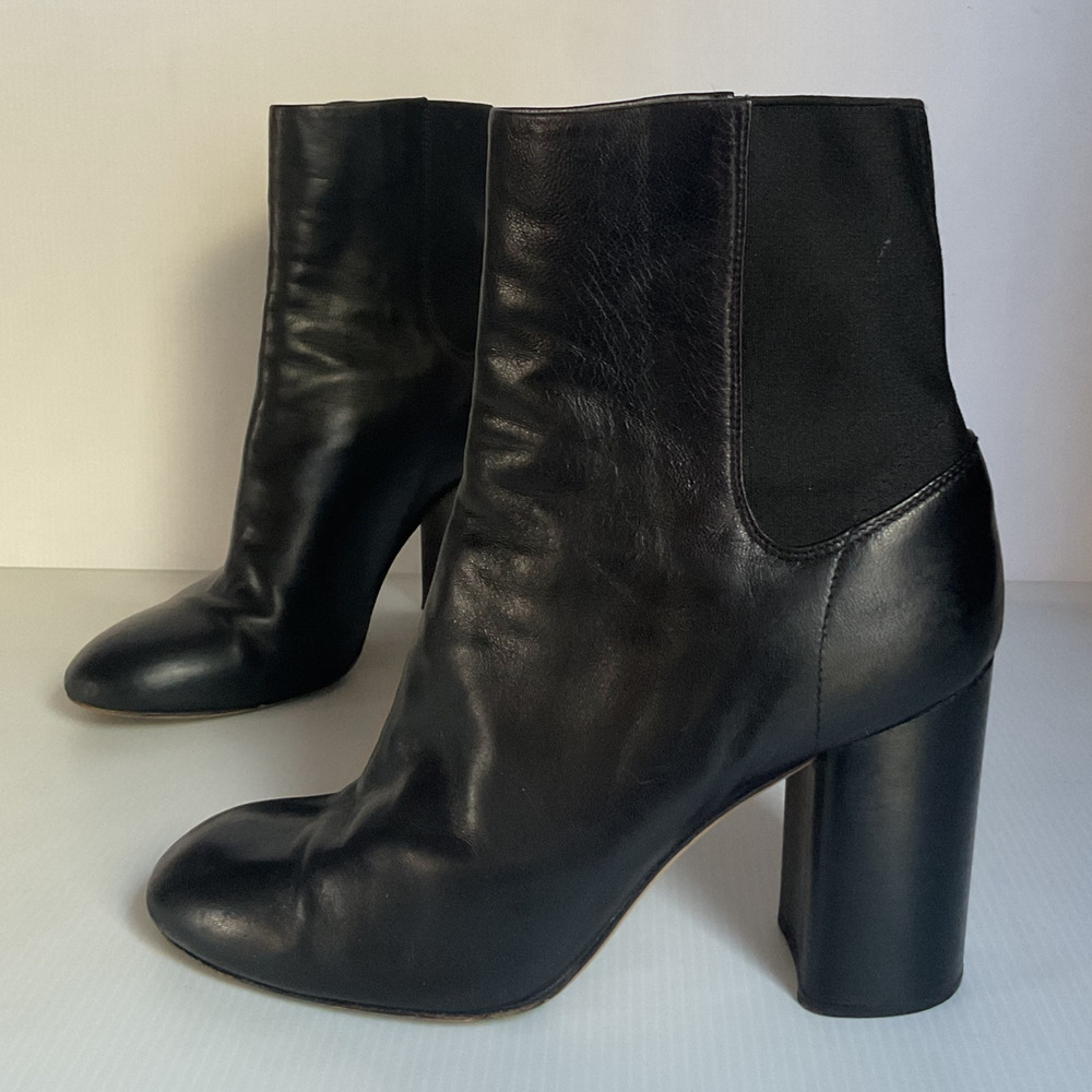 Rag & Bone Black Leather Chelsea Ankle Boots Block Heel Women’s EU 39 / US 8.5 - Picture 4 of 11